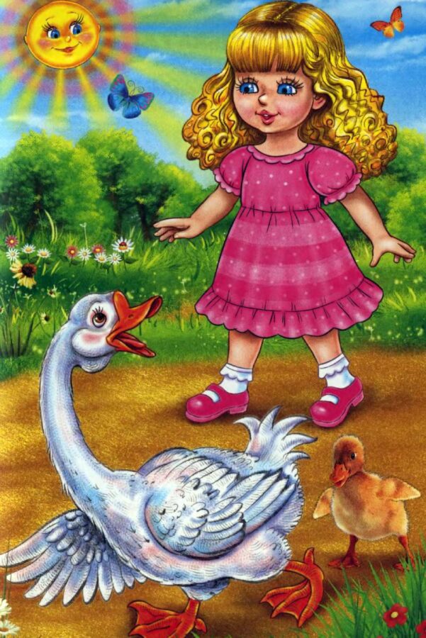 Як Ніна не злякалась гусака - оповідання Василя Сухомлинського