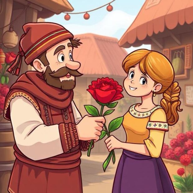 Червона квітка - українська народна казка