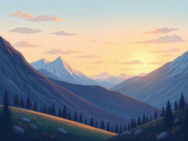 вечір в горах