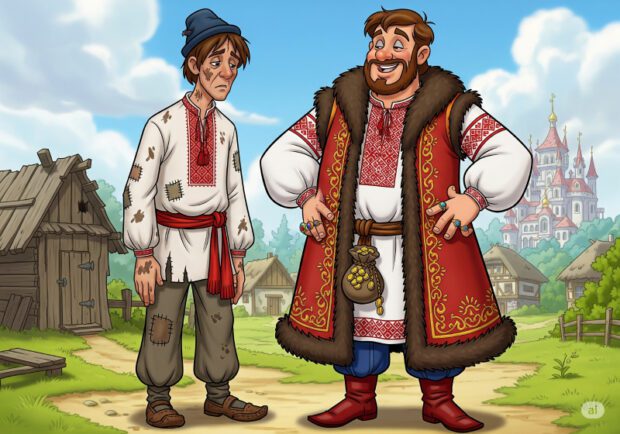 Про багатого і бідного братів - українська народна казка