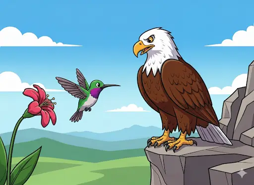 Орел та колібрі